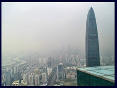 Views of KK100 and Shenzhen from Shun Hing Square's Meridian obseravtion deck. See more in the skyline section.